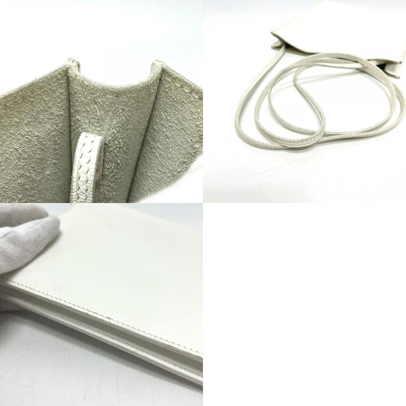 Hermes Shoulder Bag Onimetou Leather White