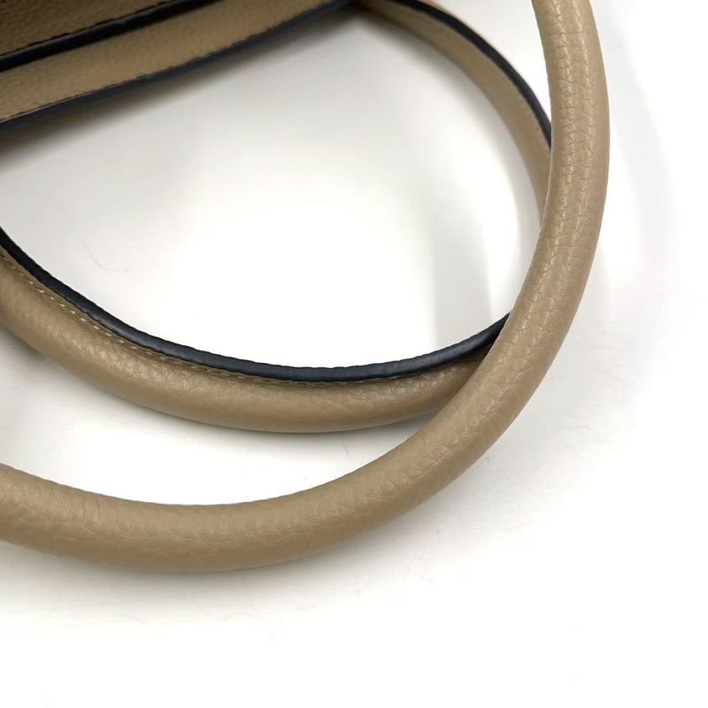 Celine Luggage Mini Leather Beige Handbag Silver