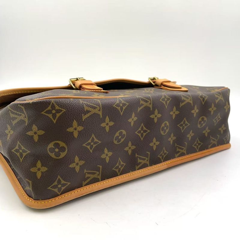 Louis Vuitton Gibeciere GM Monogram Leather ×pvc Brown Shoulder Bag Gold M42249