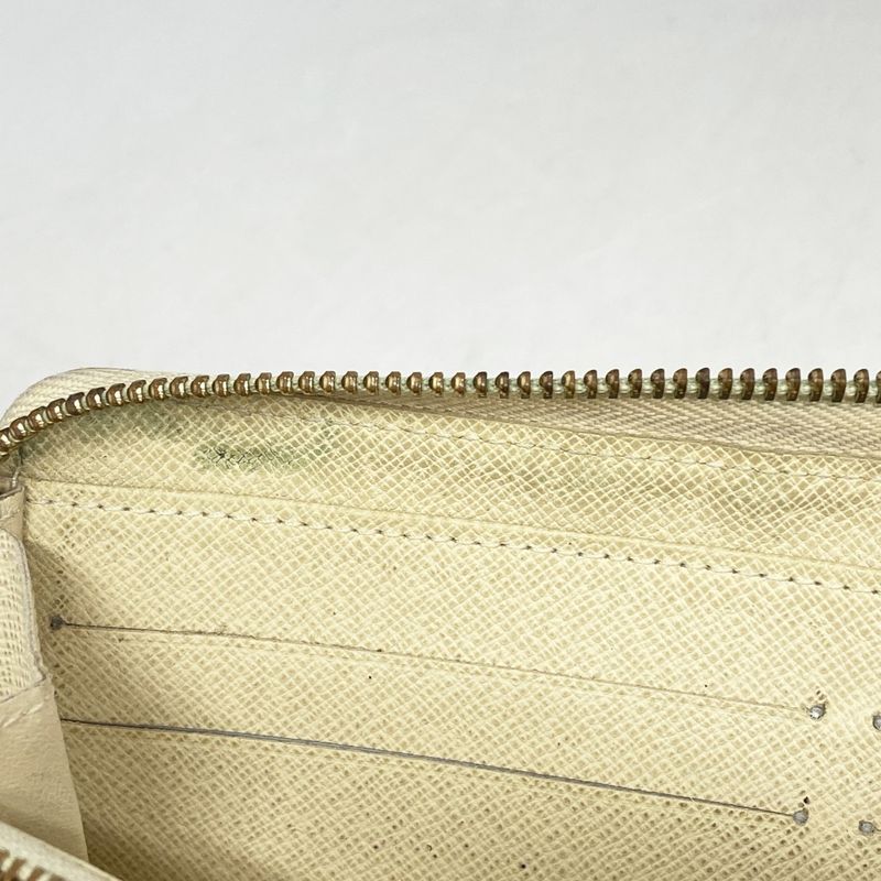 Louis Vuitton Long Wallet Damier Azure Zippy Wallet N60019 White Ladies