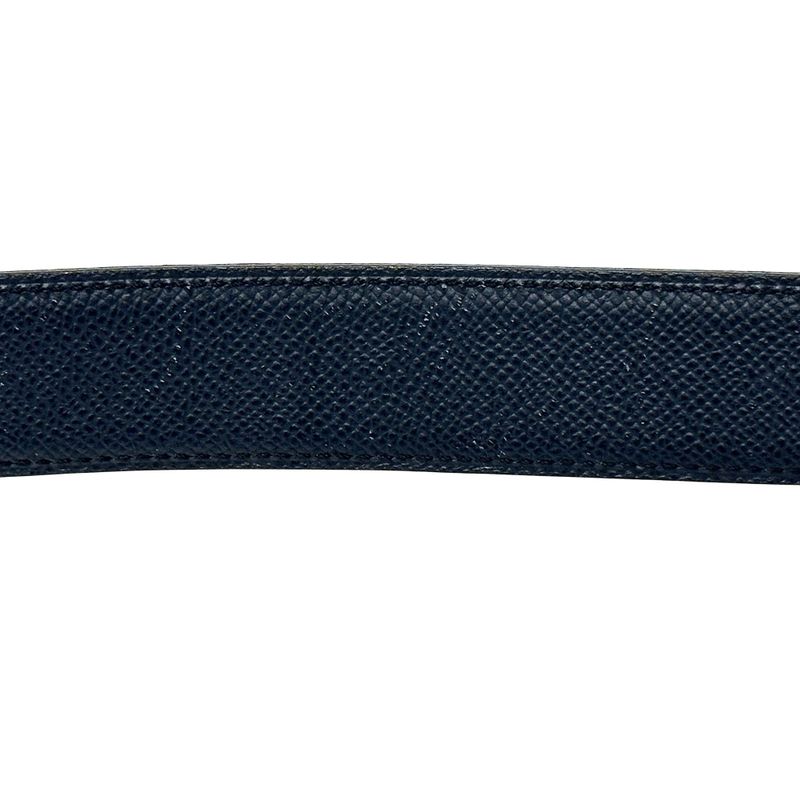 Hermes Hermes Belt Street H Leather Navy Gray Reversible