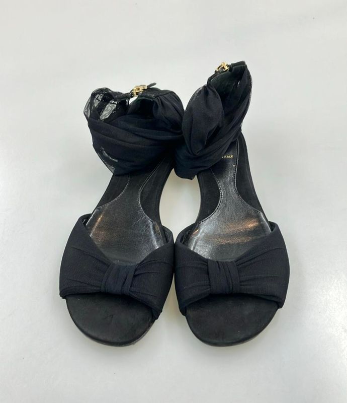 Fendi Ankle Strap Sandals Flat Women's SIZE 37 (24cm (9.45in)) Fendi