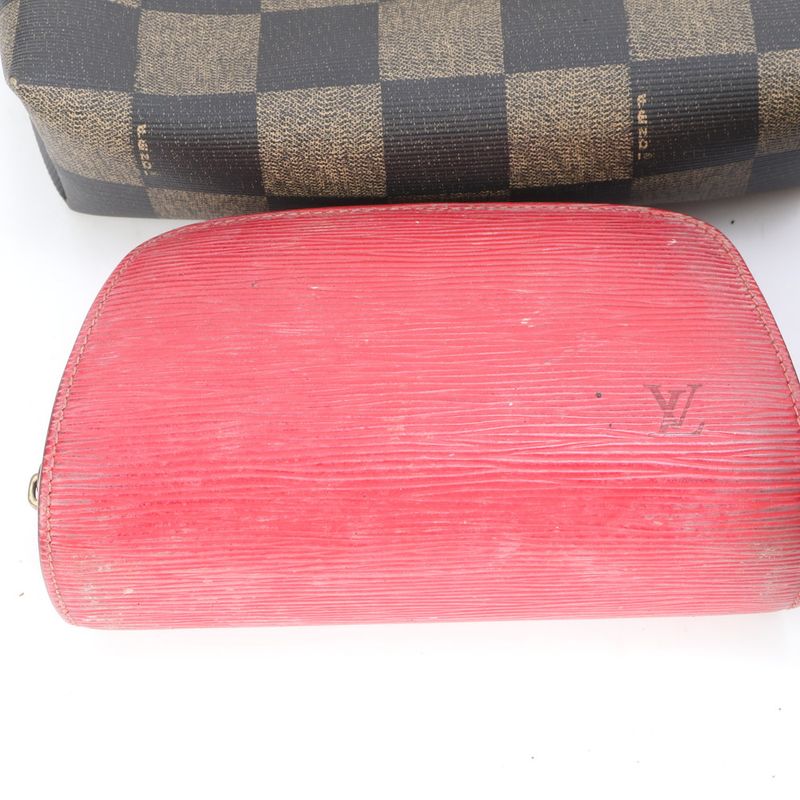 Summary 6-Piece Set Louis Vuitton Fendi Dior Summary Pecan Leather Clutch Bag