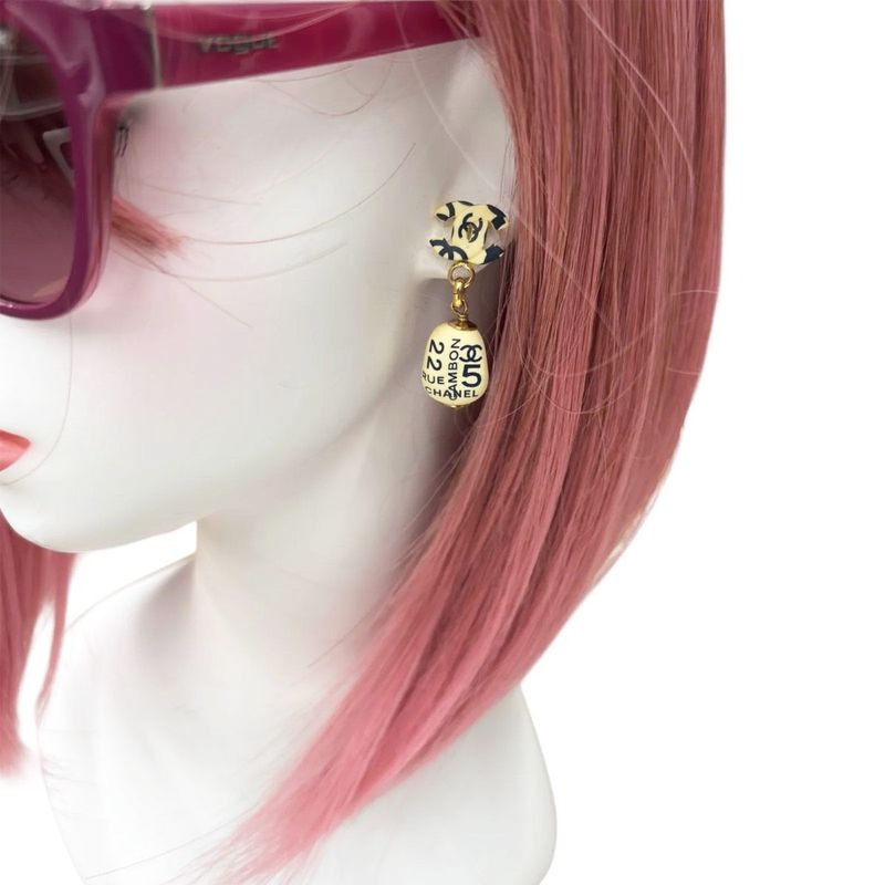 Chanel Cambon Wooden Earrings