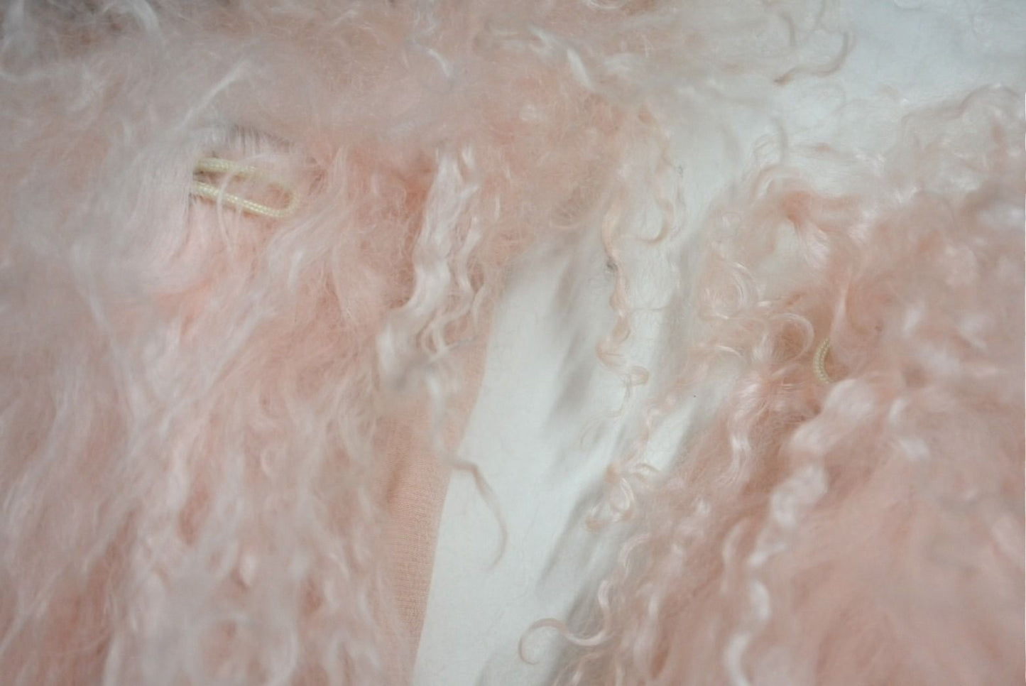 Fendi Fur Coat Lamb Silk Fur Pink Black — view 8