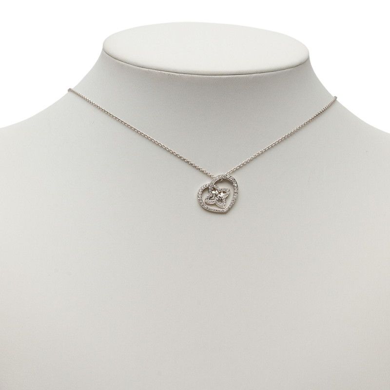 Louis Vuitton Pendentif Cool PM Diamond Pendant Necklace Q93214 Silver 18k