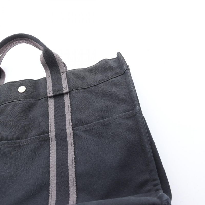 Hermes Tote Bag Fourre Tout MM Black Canvas Fourre Tout Tote MM Black Ladies