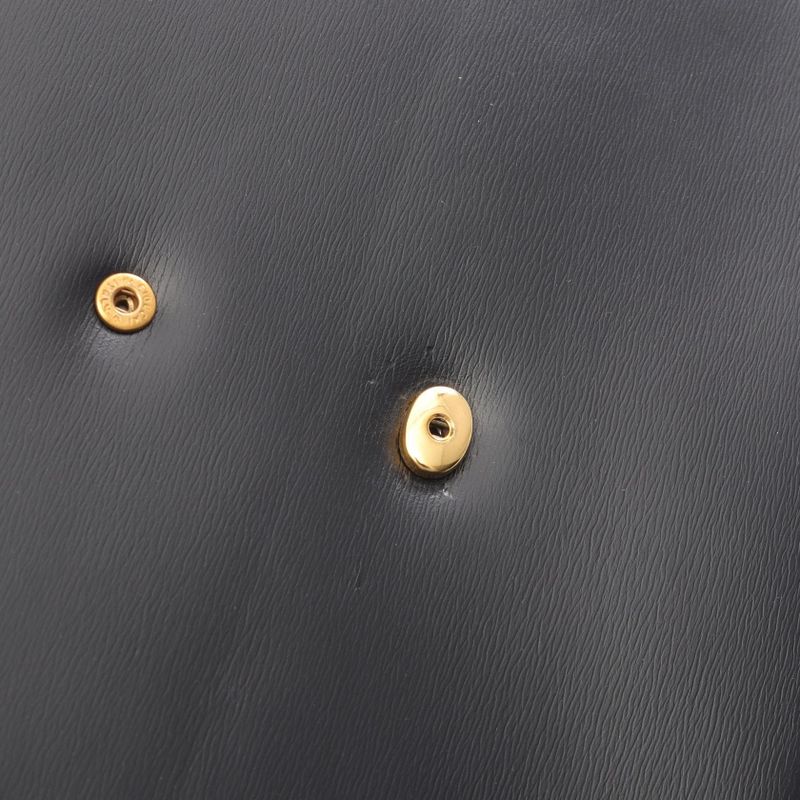 Cartier Shoulder Bag Sapphire Line Black Leather Sapphire Shoulder Bag Ladies