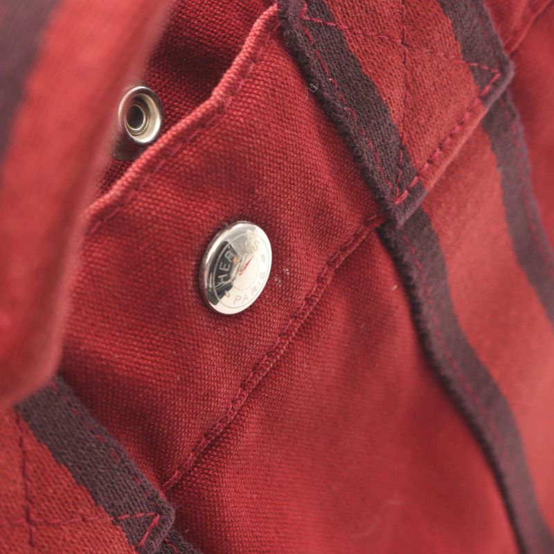 Hermes Tote Bag Fourre Tout PM Bordeaux Canvas Fourre Tout PM Women's Used B