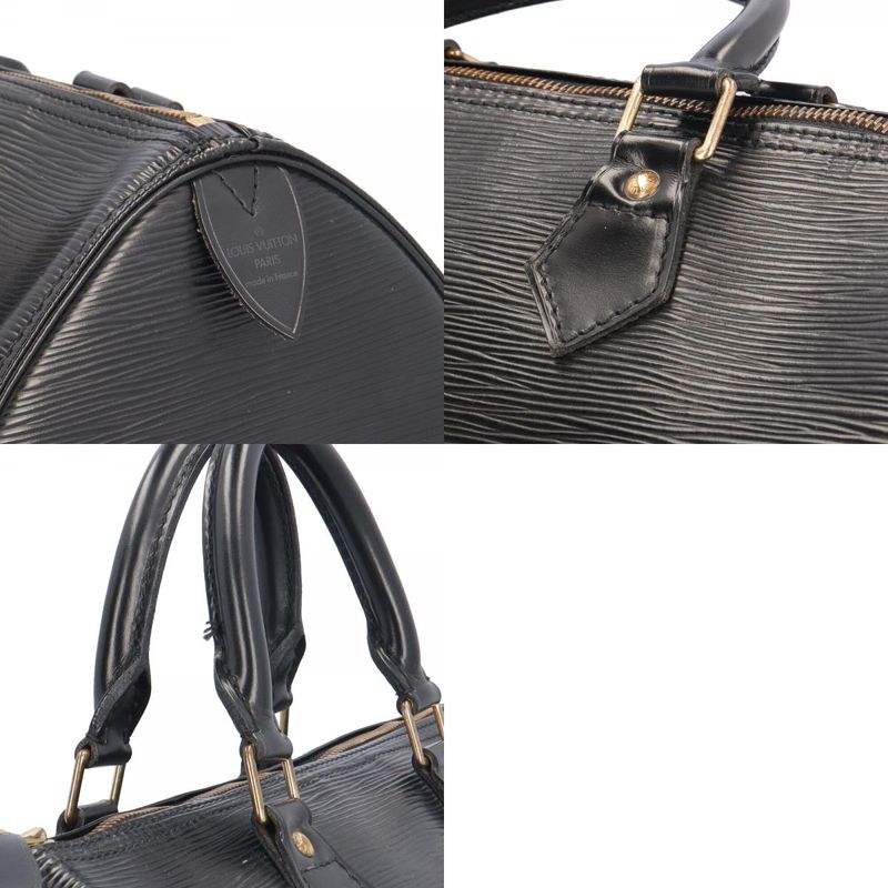 Louis Vuitton Speedy 30 Epi Handbag Epi Leather M59022 Black Women's Louis