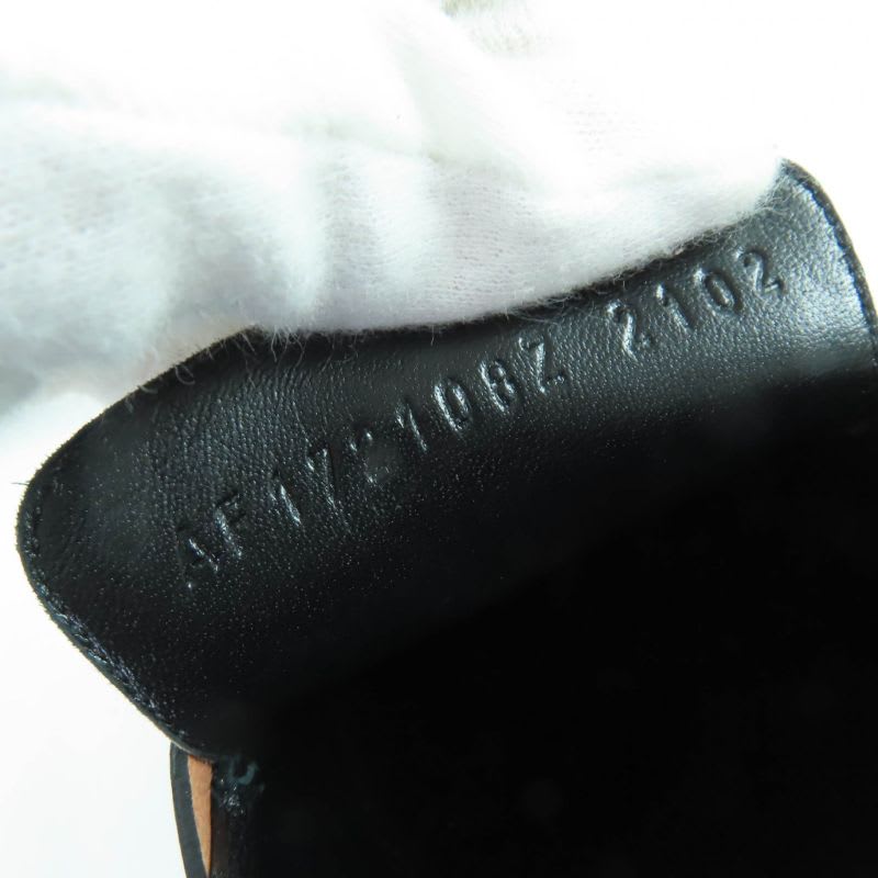 Hermes 17208 Z Moccasins Paris Silver Hardware Hhardware Leather Loafers Black