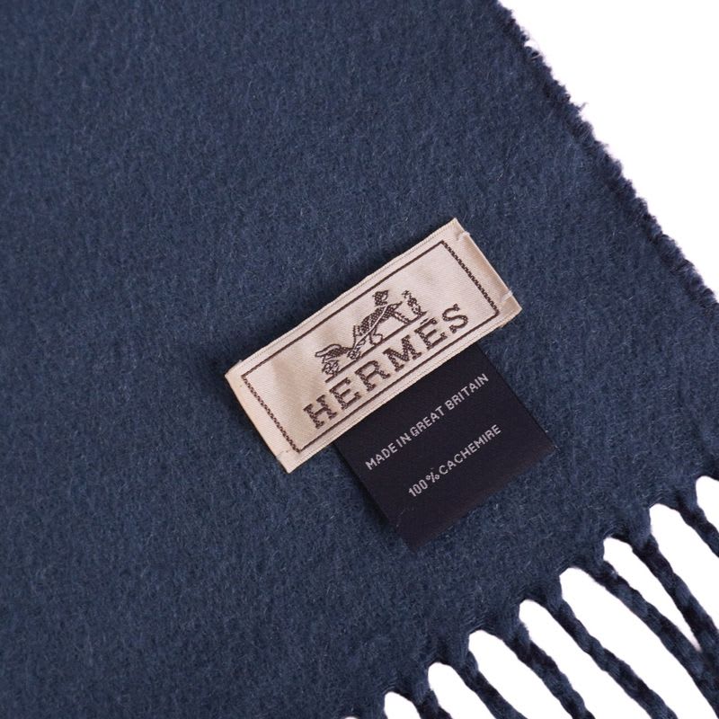 Hermes Scarf Shawl Fringe Cashmere