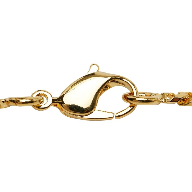 Celine Carriage Motif Long Chain Necklace Gold Plated Women's Celine