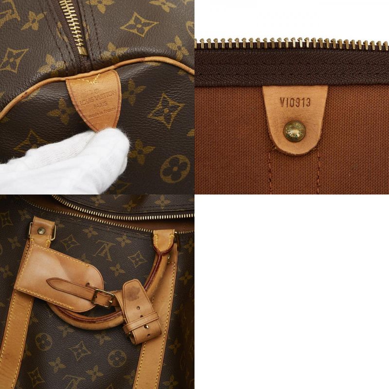 Louis Vuitton Monogram Keepall 60 Boston Bag Travel Bag M41422 Brown PVC