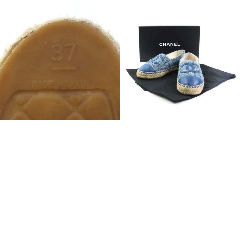 Chanel Tweed Blue Espadrilles
