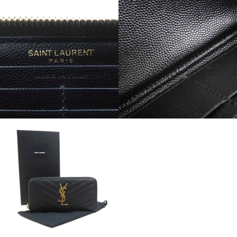 Saint Laurent Round Zipper Long Wallet