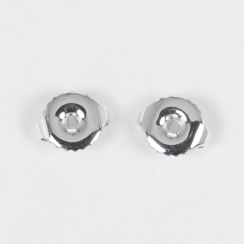 Chanel Hoop Logo Silver 925 Women's G Earrings