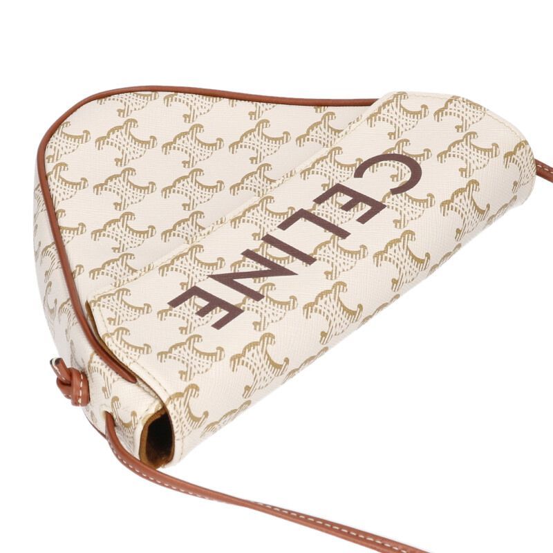 Celine Triangle Triomphe Logo Shoulder Bag Women's
