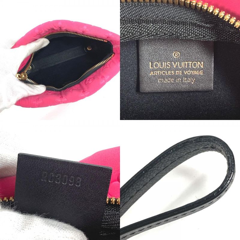 Louis Vuitton Clutch Bag Pochette Scuba Microfiber Pink