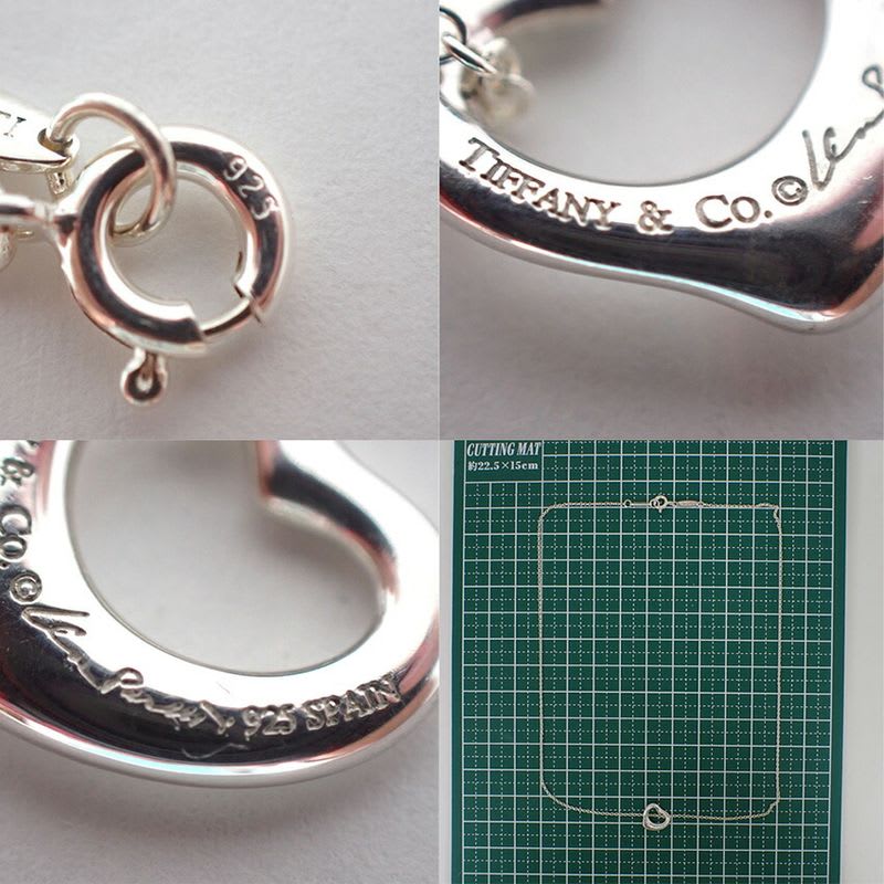 Tiffany & Co 925 Open Heart Pendant Necklace