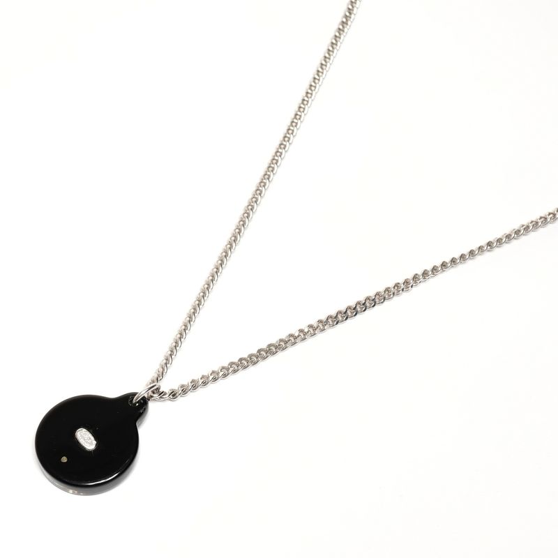 Chanel Necklace CC Logo Black Circle