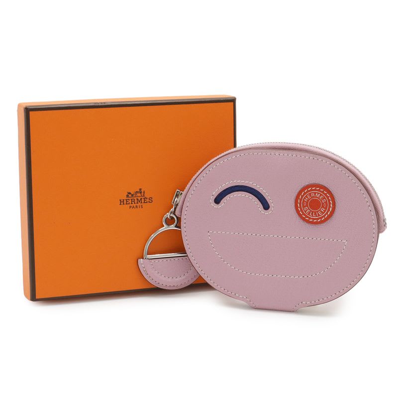 Hermes In The Loop Wink Coin Case Purse Pouch Chevre Leather
