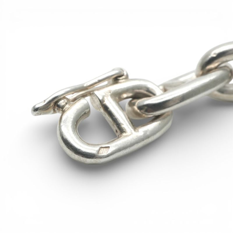 Hermes Chaine D'ancre Necklace Pendant Choker 925 Silver