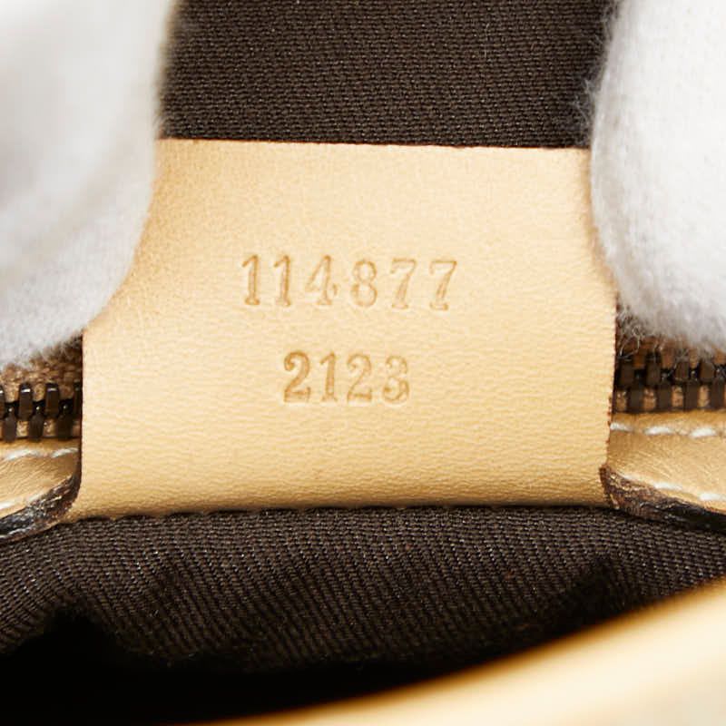 Gucci Interlocking G One Shoulder Bag Beige Leather Women's