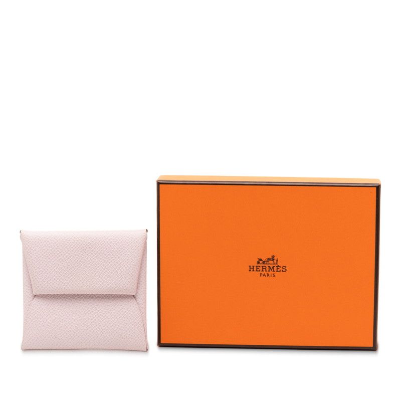 Hermes Bastia Coin Case Purse Mauve Pale Light Pink Vaux Epson