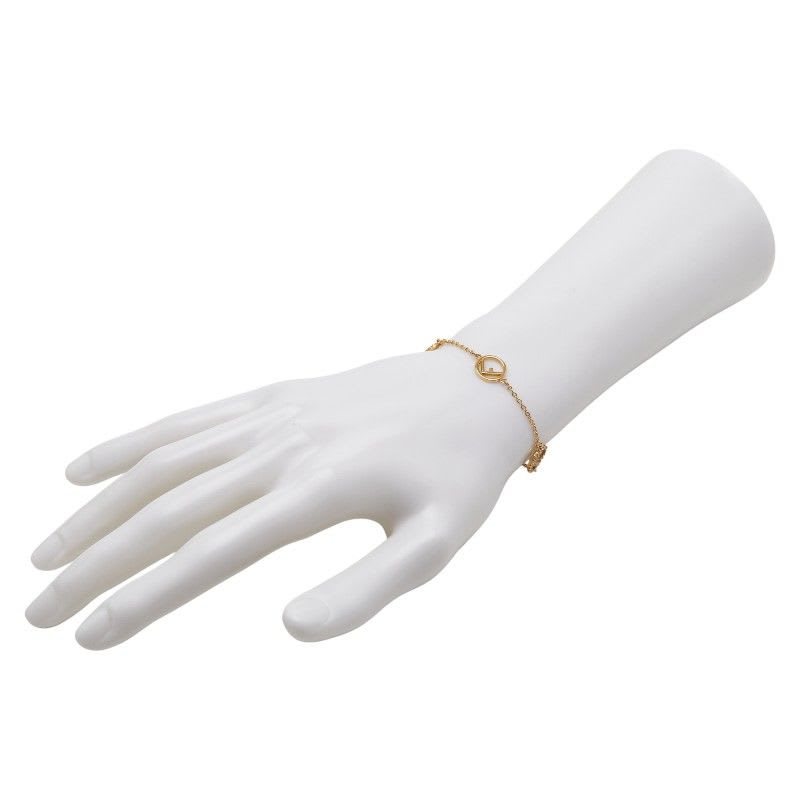 Fendi Fs Gold Plated Rhinestone Womens