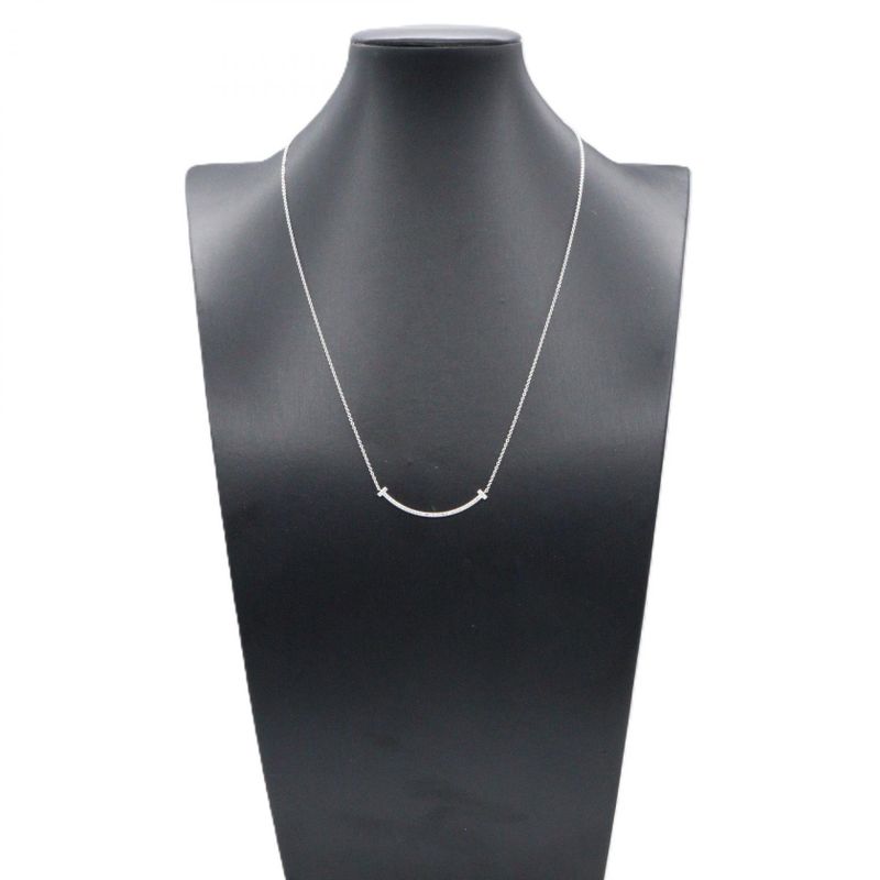 Tiffany & Co Tiffany&co Necklace T Smile Small Diamond Necklace Neck Circumferen
