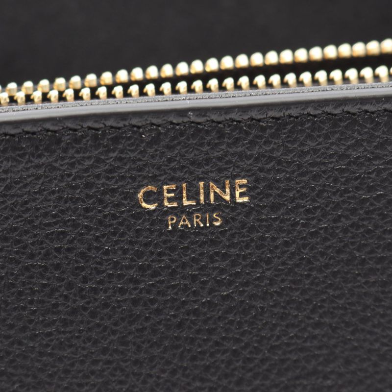 Celine Handbag Medium Nino 117523fxk38no Black Leather 2way Shoulder Bag Ladies