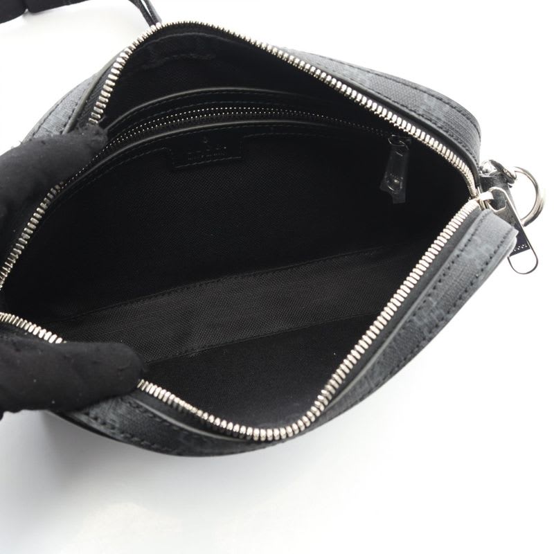Gucci Shoulder Bag GG Small Crossbody Black Leather