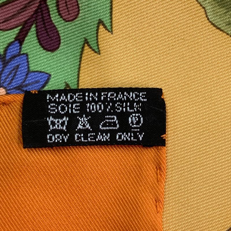 Hermes Scarf Silk Carre 90 Sarasvati Talent Orange