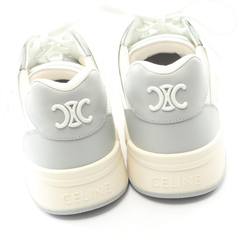 Celine Sneakers Triomphe C00 Dp40 White Gray Beige Leather
