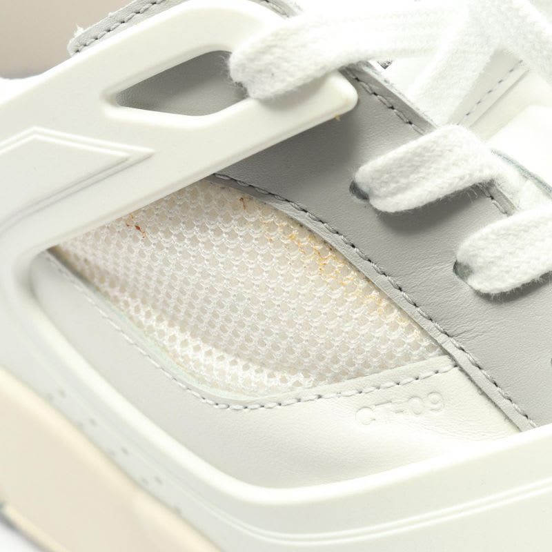 Celine Sneakers Triomphe C00 Dp41 White Gray Beige Leather
