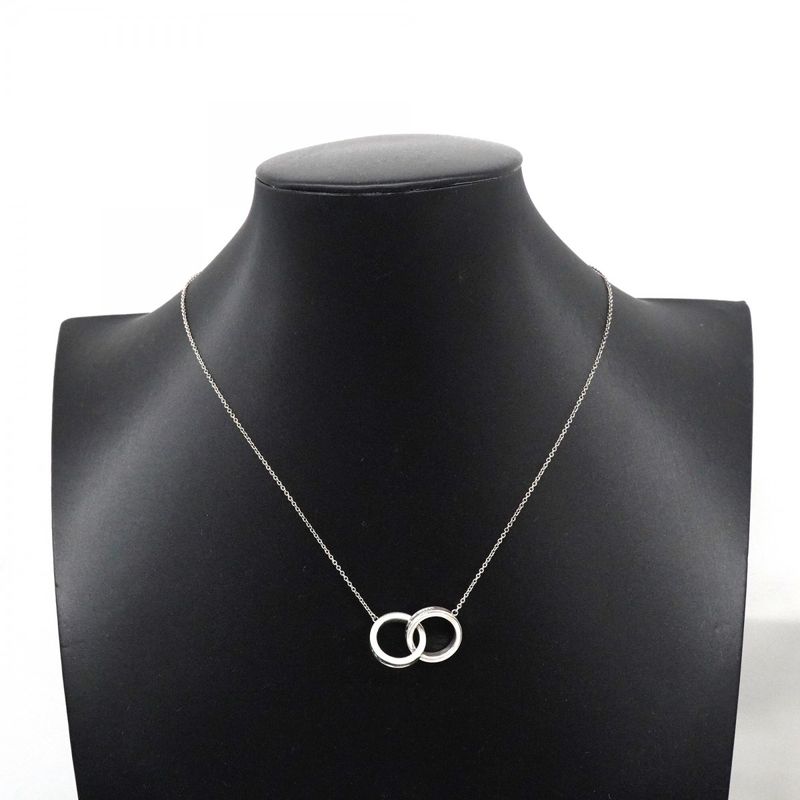 Tiffany & Co Necklace Interlocking Silver 925 Women's