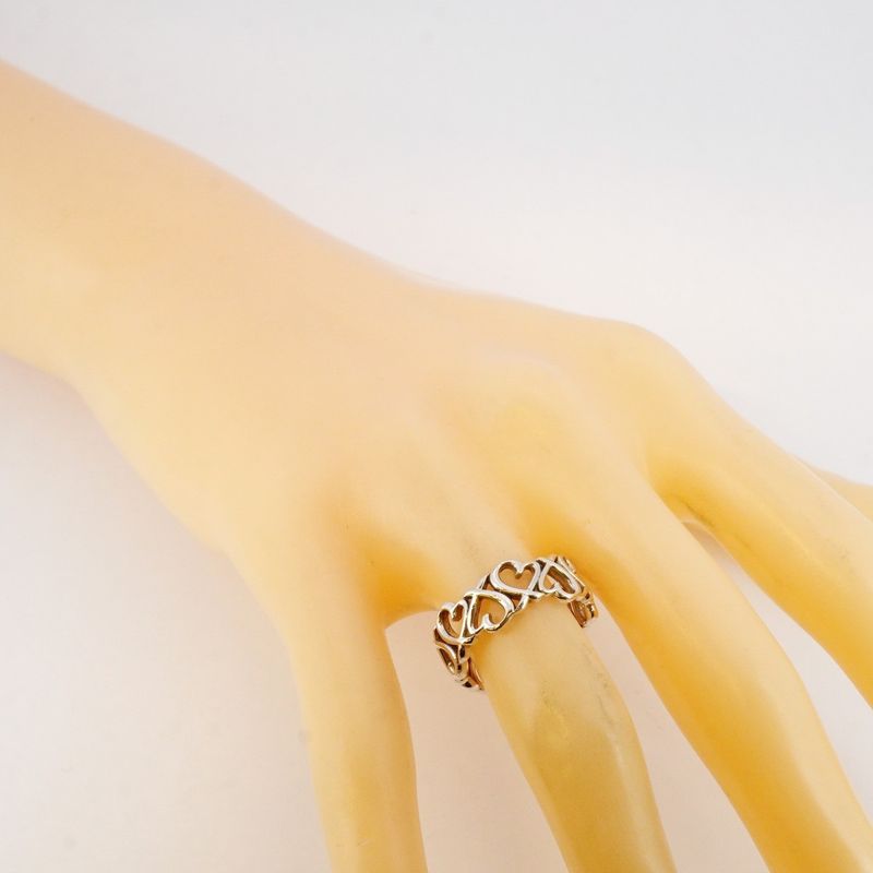 Tiffany & Co Ring Full Loving Heart Silver 925 No 12 Women's