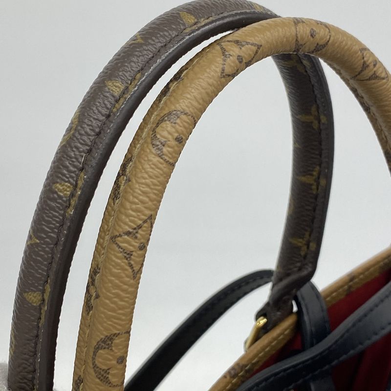 Louis Vuitton Tote Bag Monogram ・giant Reverse On The Go MM M45039 Brown 2way