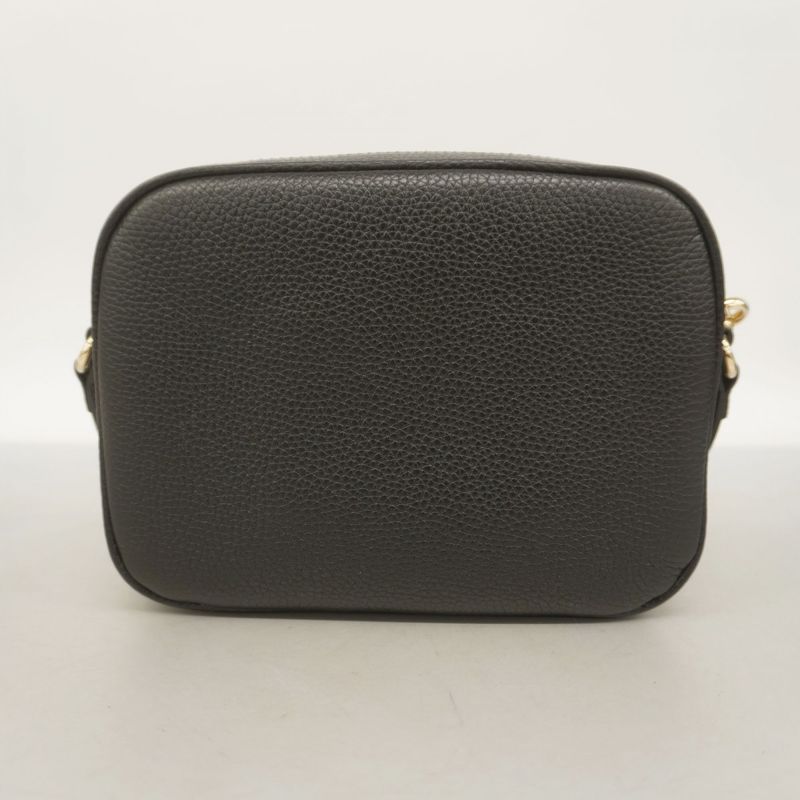 Gucci Shoulder Bag Soho 308364 Leather Black Chien Pan Gold Hardware Women's