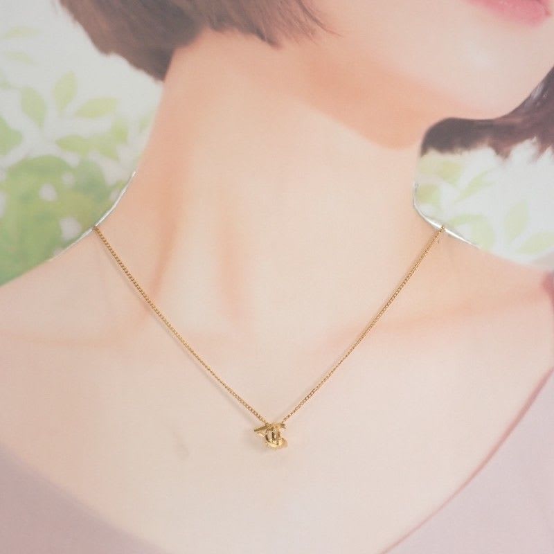 Saint Laurent Cassandra Necklace Metal Gold Womens Mens
