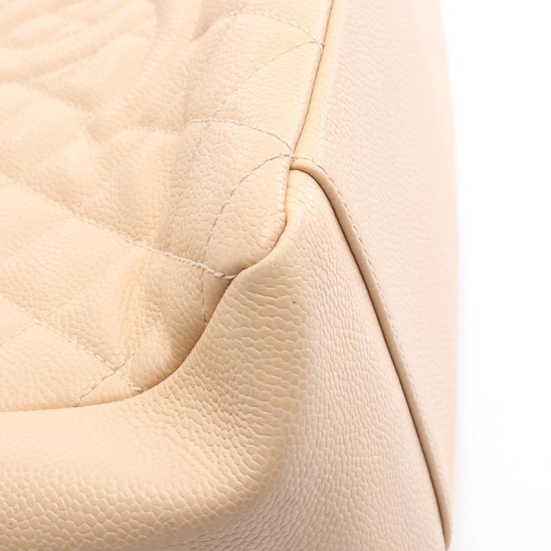 Chanel Tote Bag Matelasse Grand Shopping GST Cream Caviar Skin (grained Calf)