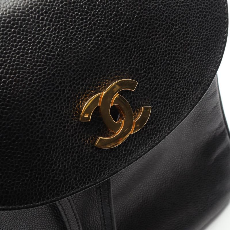 Chanel Chanel Rucksack Sac Backpack Black Caviar Leather