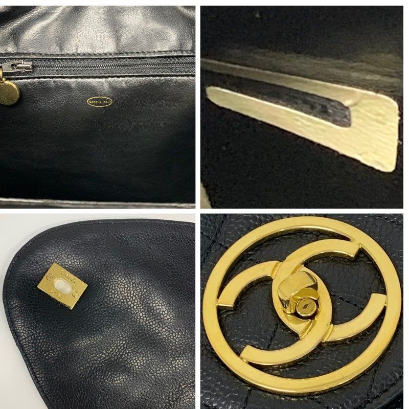 Chanel Chanel Bag Backpack Rucksack Black Gold Quilted Turn Lock
