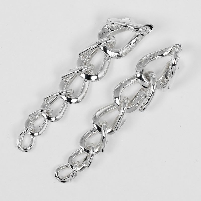 Tiffany & Co Forge Drop Link High Polished Silver 925 Women's