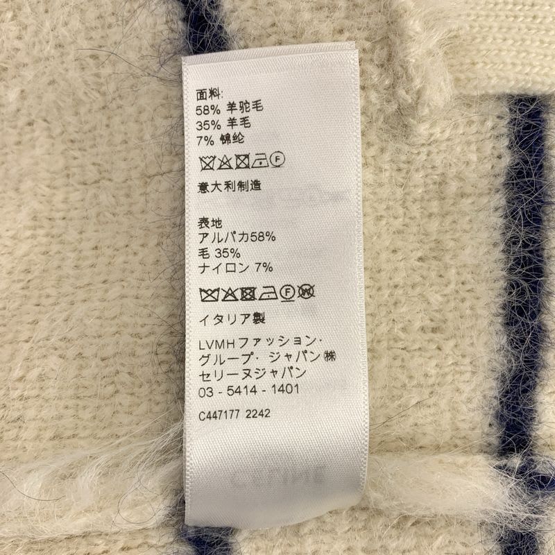 Celine Alpaca Wool Gold Button Chasseur Jacket 2 T M White Navy