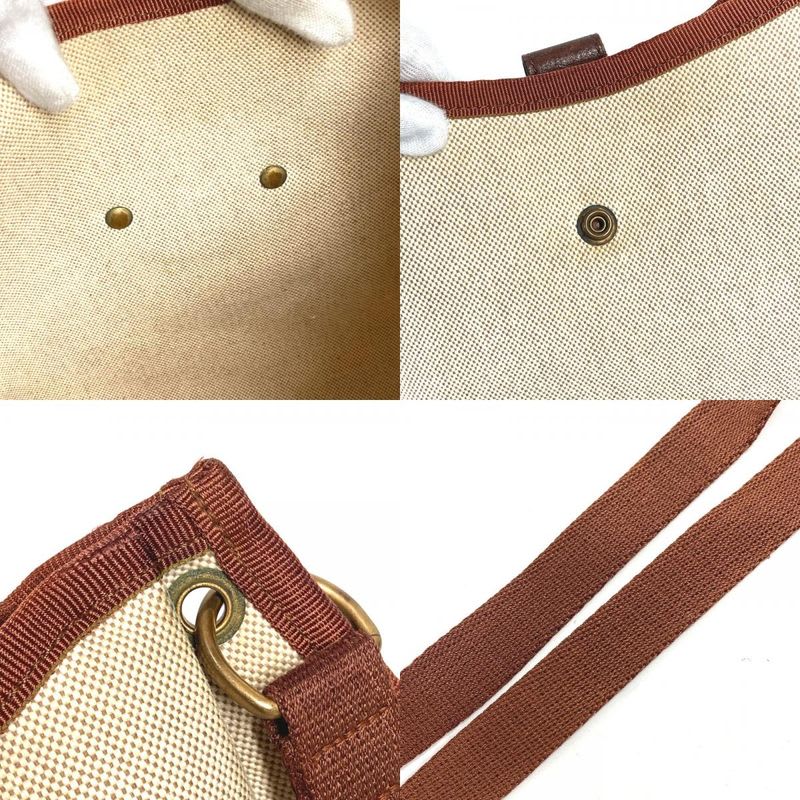 Hermes Shoulder Bag Rodeo Toile Ash Beige