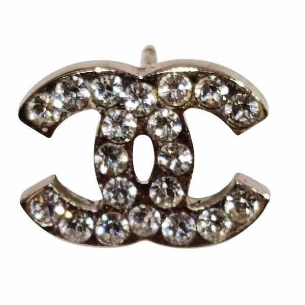 Chanel 05V Coco Mark Rhinestone Brand Accessories Earrings Ladies