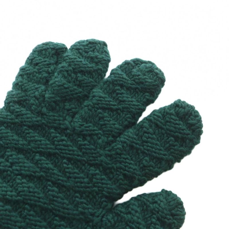 Bottega Veneta Gloves Wool Tag Logo S Green V10K0 GY11 MQ