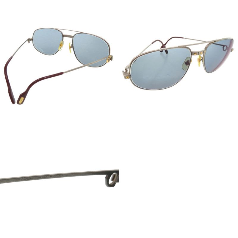 Cartier Santos Sunglasses Metal Silver 0236